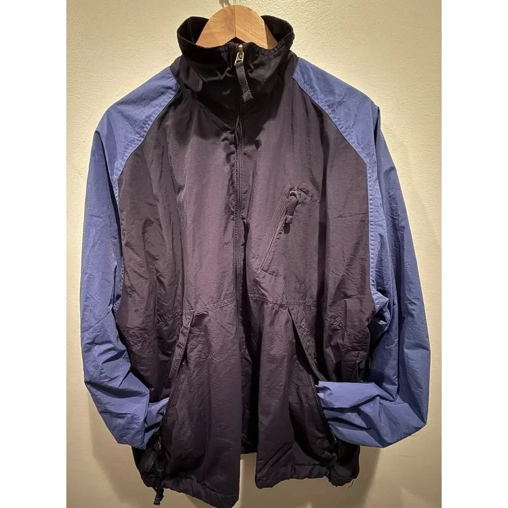 Vintage Polo Sport Ralph Lauren Jacket Mens L Navy Blue Nylon Windbreaker Y2K
